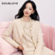 毛衣外套含马海毛DOUBLOVE贝爱25冬季 针织开衫 新款 舒软小香风
