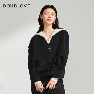 【臻奢双面呢】复古流苏羊毛大衣