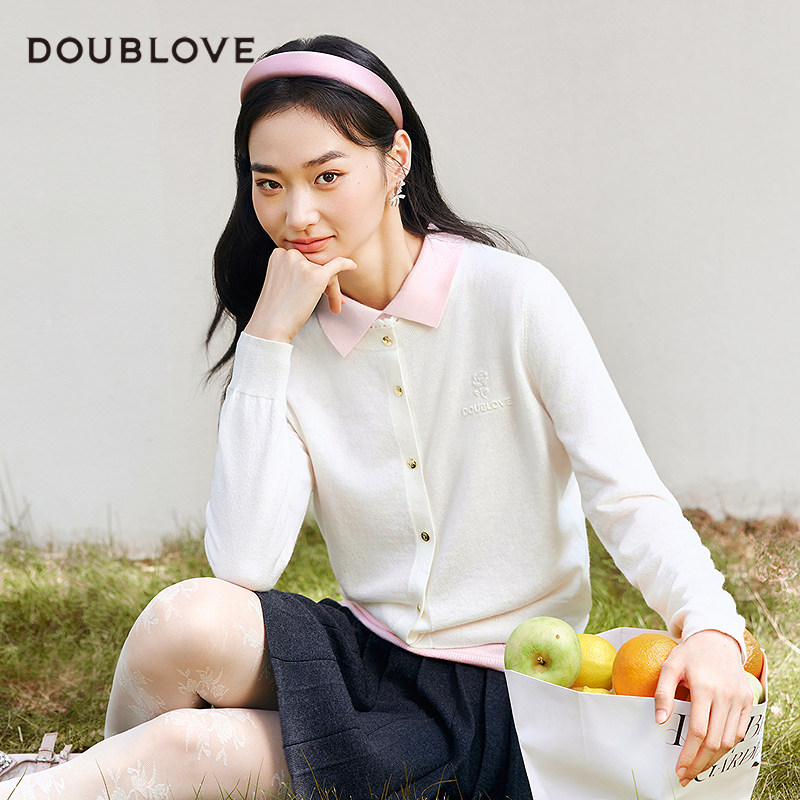 【舒软针织衫】羊毛开衫甜美毛衣外套DOUBLOVE贝爱2025秋季新款,女装/女士精品,毛针织衫,淘宝优惠券,粉丝福利购,淘宝优惠卷