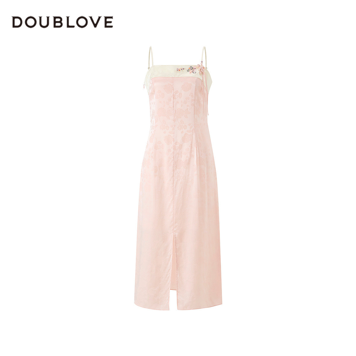 【优雅新中式】国风吊带连衣裙含桑蚕丝DOUBLOVE贝爱2025秋季新款