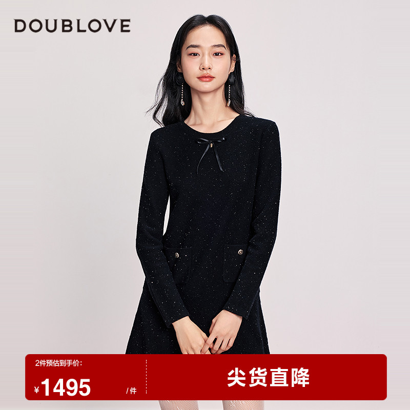 【星光针织裙】连衣裙羊毛小黑裙