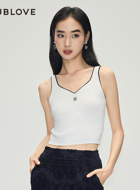 【花朵打底衫】舒软雪糕丝针织小背心DOUBLOVE贝爱2025夏季新款