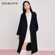新款 大衣含羊绒DOUBLOVE贝爱2025冬季 轻暖双面呢 高街感风衣式