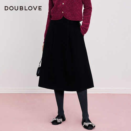 【赫本风小黑裙】羊毛呢半身裙
