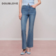复古微喇裤 人鱼牛仔裤 含醋纤DOUBLOVE贝爱25夏新款 冰氧酷单宁