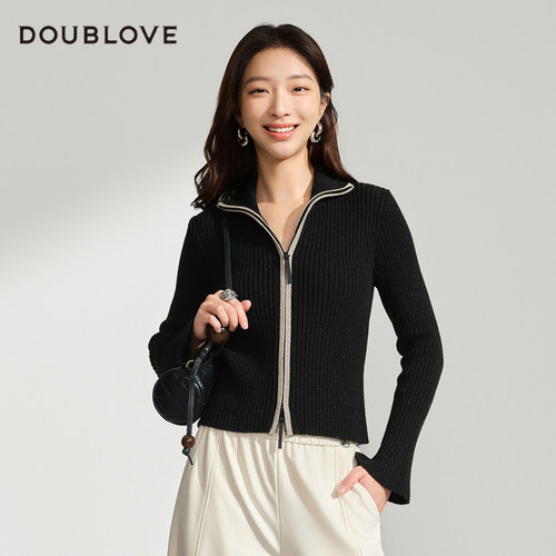 【简约老钱风】小立领针织开衫含羊毛