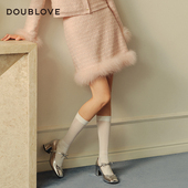 新款 针织半身裙含羊毛羊驼毛DOUBLOVE贝爱25冬季 会跳舞 裙子