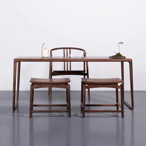 新只式茶桌和日尚锦北美黑胡桃木