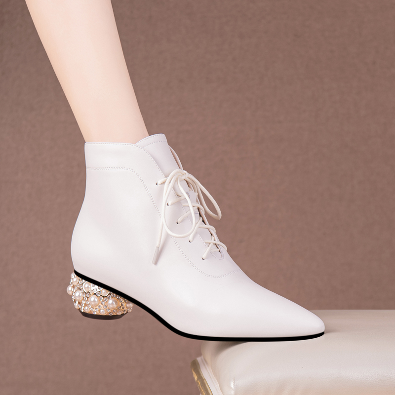 优质牛皮 舒适粗跟 Z323