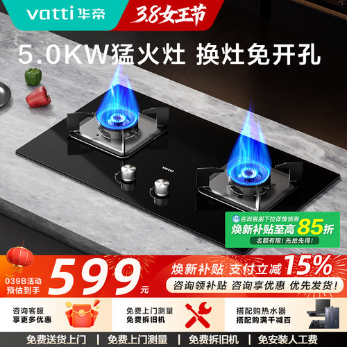 华帝燃气灶i10059B双灶家用天然