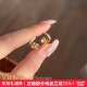 七与 焦糖梦 独特漂亮耳环精致超闪秋冬温柔复古棕色水晶耳钉