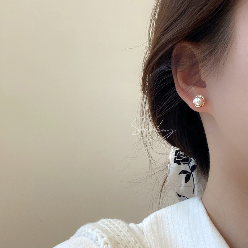 sevenlcy百搭简约温柔女银针耳钉