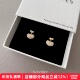 七与 小众高级日常通勤耳饰 宝耳环镶钻珍珠耳钉新款 小豌豆 精致元