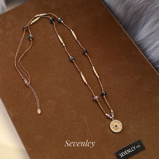 1.31上新85折【八宝星盘】重工限定！复古小众彩绳石珠项链毛衣链