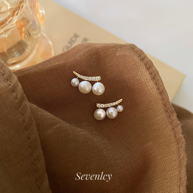 高级精致淡水真珍珠耳钉气质