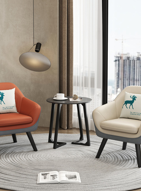 单人小沙发阳台桌椅三件套组合休闲区套装轻奢网红一桌两椅茶几