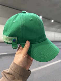 春秋显白绿色帽子女韩版 休闲棒球帽显脸小日系情侣鸭舌帽ins潮牌