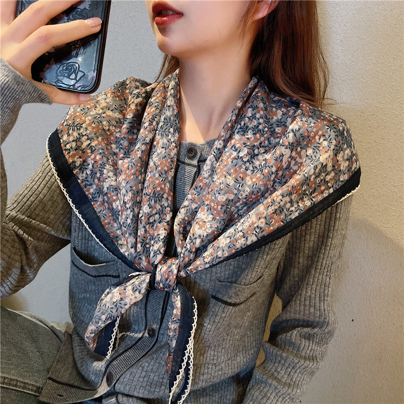 复古碎花棉方巾日式清新气质花边防晒百搭大方巾头巾发带披肩围巾,服饰配件/皮带/帽子/围巾,围巾/丝巾/披肩,淘宝优惠券,粉丝福利购,淘宝优惠卷