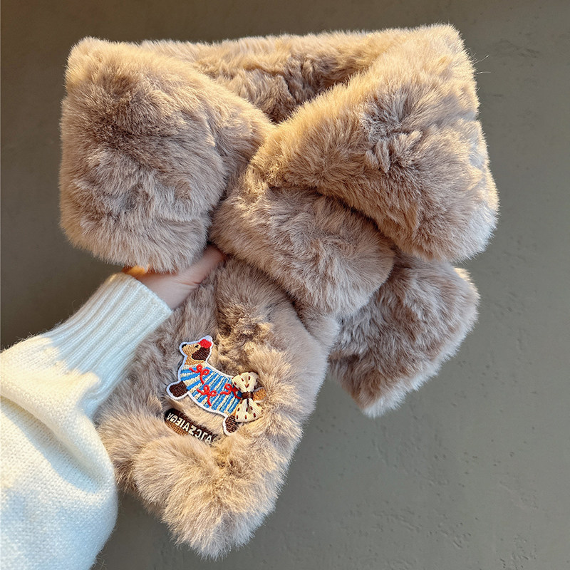 2025冬季新款可爱卡通腊肠狗毛绒交叉围脖女学生百搭保暖护颈围巾,服饰配件/皮带/帽子/围巾,围巾/丝巾/披肩,淘宝优惠券,粉丝福利购,淘宝优惠卷