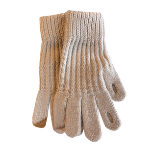 韩版露指手套女冬季纯色百搭学生长款五指毛线情侣针织男分指保暖