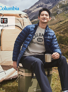 哥伦比亚户外男24秋冬新款650蓬热压防跑绒轻薄羽绒服外套WE9860