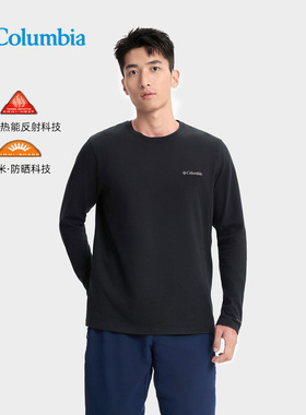 哥伦比亚户外男25秋冬新款热能反射保暖打底内衣长袖T恤XE9365