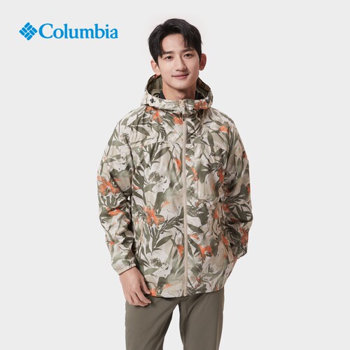 哥伦比亚男子防风连帽夹克