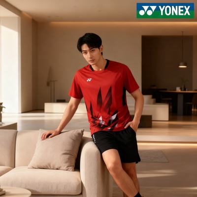 尤尼克斯YY羽毛球服短袖速干套装