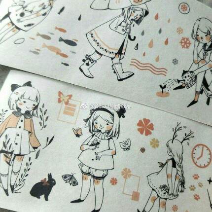 4件包邮】zero 小豆豆 手帐和纸胶带