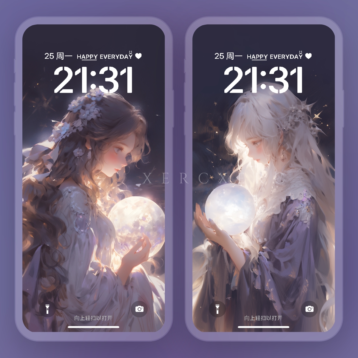 手机壁纸 油画风-夕月｜高清5K4K手机壁纸xercxerc