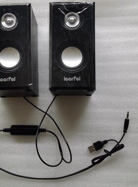 包邮 电脑usb小音箱 手机低音炮平板电脑音响线控音响木质2寸桌面