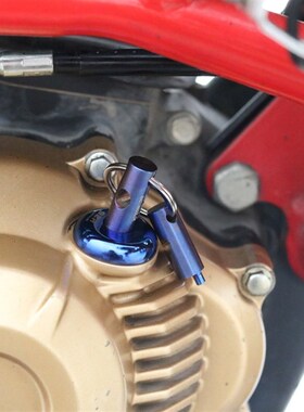 适用铃木摩托车DF150改装不锈钢机油盖DR160S机油尺塞防盗配件