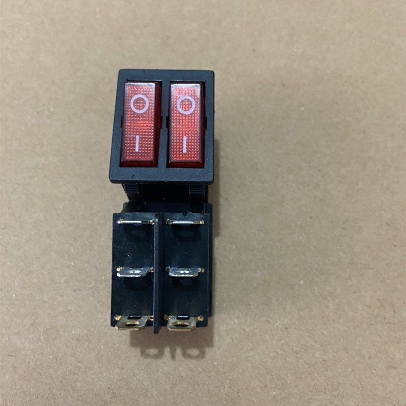 TCL星箭美菱电饼档开关双开关配件电暖气油汀开关6脚双联开关