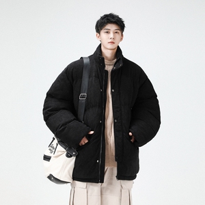 新款冬季棉服立领男休闲宽松男士时尚青年棉衣加厚秋冬保暖外套
