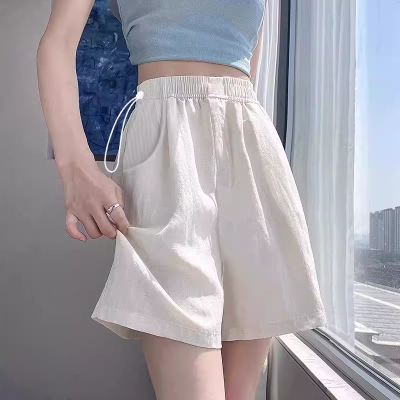 孕妇短裤夏季薄款外穿2026新款亚麻阔腿裤孕期不勒肚子打底裤夏装 — 2
