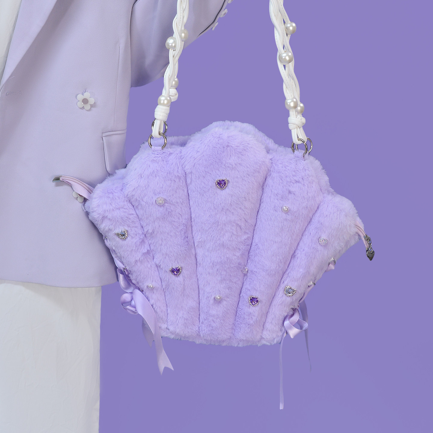 Lolita包包毛绒百搭jk手提lo包