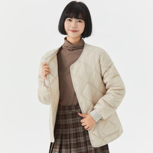 冬季羽绒棉外套棉衣女加肥加大码轻薄款保暖防风抗寒棉服妈妈棉袄