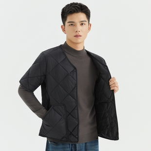 棉衣轻薄棉服半袖 冬季 保暖内胆男士 短袖 马甲护肩棉袄丝棉坎肩 新款