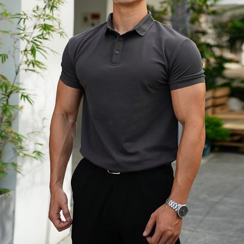 beestrong纯色翻领polo衫