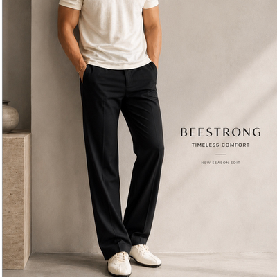 BEESTRONG 26SS【冰感西裤】夏季薄款垂感弹力微喇剪裁冰感凉感裤