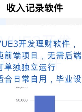 VUE3开发的收入记录理财软件带json数据库可独立运行适合自用毕设