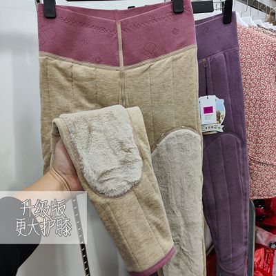 冬季棉裤女加绒加厚高腰保暖裤护膝护腰御寒大码羊毛裤子丰容2455