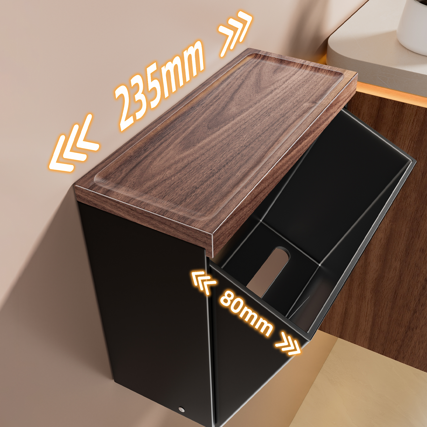 胡桃木擦手纸巾盒高级感