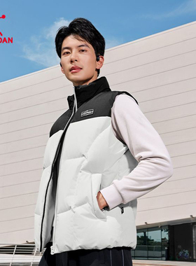 乔丹羽绒马夹男2025冬新款鸭绒保暖户外运动百搭上衣QDEKD3254109
