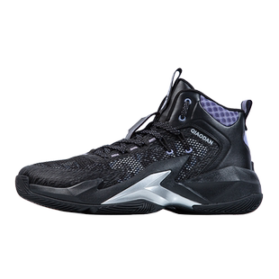 中国乔丹篮球鞋男秋冬网面防滑耐磨专业实战球鞋黑色减震运动鞋男
