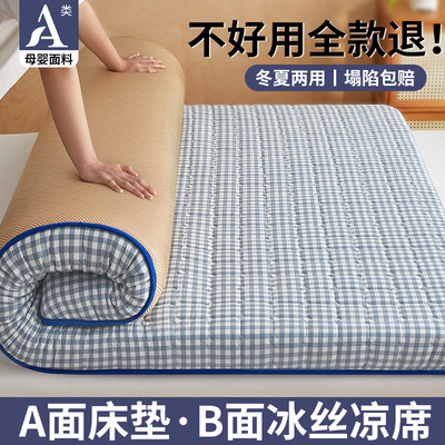 夏季冰丝凉席床垫软垫家用卧室租房专用180x200冬夏两用垫子席子