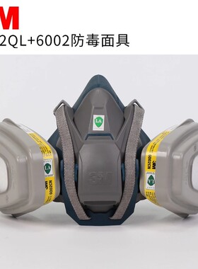 3M 6502QL+6002快扣版防毒面具防硫化氢氯气二氧化硫酸性气体防护