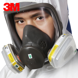 3M 6800+6002防毒面罩喷漆防酸性气体氯化氢防毒面具防护全面罩