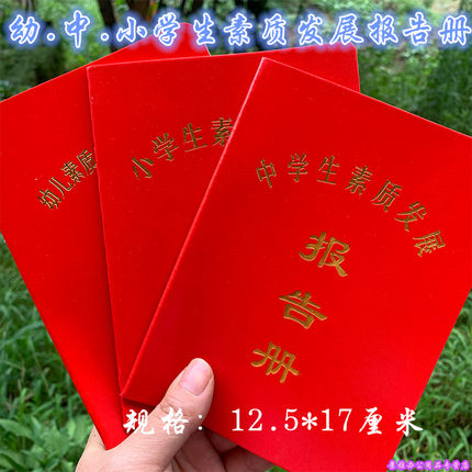 中小学生素质发展报告册 幼儿素质评定手册1-3年 小学1-6年级成绩档案记录手册上下学期期末旗帜成绩记录本
