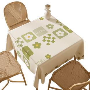 PVC正方形桌布防水防油防烫免洗ins风网红餐桌布台布方桌桌布